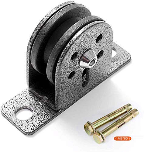 Tuoservo Polea fija bloque de fitness cable máquina construye poleas insonorizadas guía de cuerda de elevación con tornillos de montaje de carga 600 libras Tuoservo Polea fija bloque de fitness cable máquina construye poleas insonorizadas guía de cuerda de elevación con tornillos de montaje de carga 600 libras