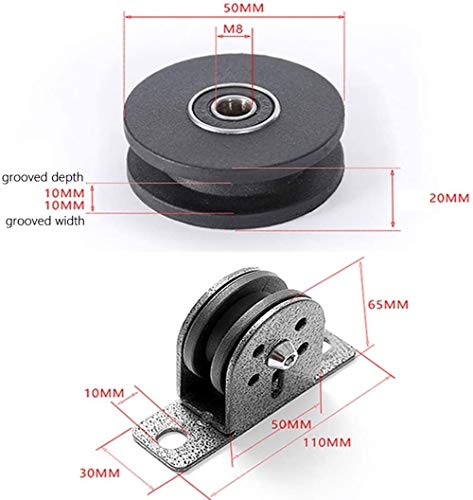 Tuoservo Polea fija bloque de fitness cable máquina construye poleas insonorizadas guía de cuerda de elevación con tornillos de montaje de carga 600 libras Tuoservo Polea fija bloque de fitness cable máquina construye poleas insonorizadas guía de cuerda de elevación con tornillos de montaje de carga 600 libras
