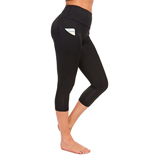 TUPARKA Pantalones de yoga para mujer con bolsillos, ropa de entrenamiento de cintura alta Medias de fitness de yoga Stretch Leggings de yoga Control de abdomen