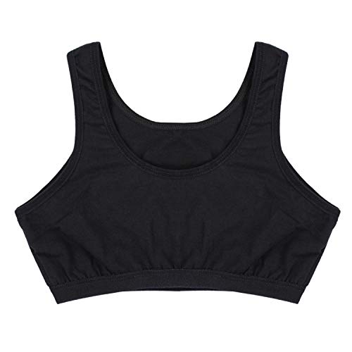 TupTam Top Sujetador para Niñas Tirantes Anchos Pack de 5, Negro, 122-128