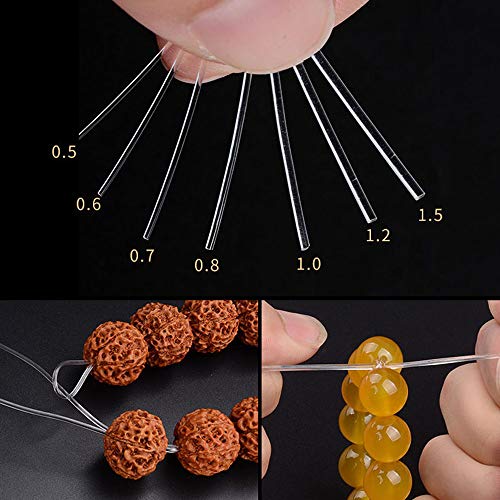 Turbobm 0.5mm / 0.6mm / 0.7mm / 0.8mm / 1mm / 1.2mm / 1.5mm Pulsera elástica Cuerda de cordón Hilo de Reborde elástico Transparente para Hacer Joyas Pulsera de Collar con Caja Turbobm 0.5mm / 0.6mm / 0.7mm / 0.8mm / 1mm / 1.2mm / 1.5mm Pulsera elástica Cuerda de cordón Hilo de Reborde elástico Transparente para Hacer Joyas Pulsera de Collar con Caja