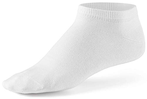 TUUHAW Calcetines de Deporte Low Cut Pro Para Hombre Mujer y niño 10 Pares Calcetines Cortos Tobilleros Deportivos Zapatilla Transpirable(NegroBlanco3538)