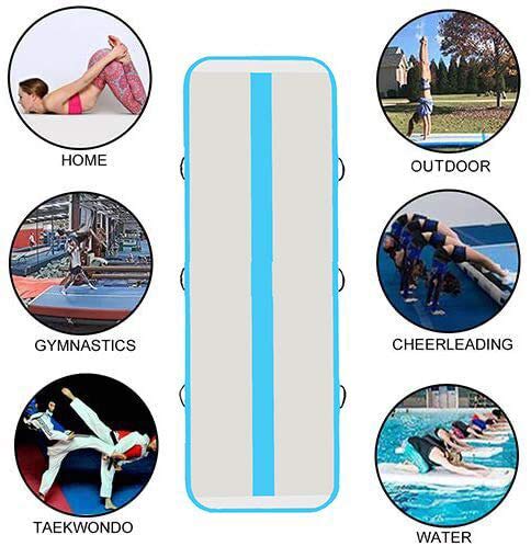 Tuxedo sailor Colchoneta hinchable de gimnasia de 3 m, 4 m, 5 m, 6 m, 10 cm y 15 cm, con bomba de aire eléctrica, para animadoras, gimnasio, playa, gimnasio o uso Tuxedo sailor Colchoneta hinchable de gimnasia de 3 m, 4 m, 5 m, 6 m, 10 cm y 15 cm, con bomba de aire eléctrica, para animadoras, gimnasio, playa, gimnasio o uso