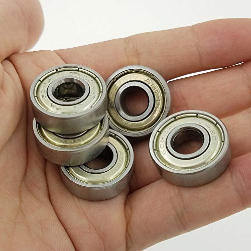 TUZUK 20 x Rodamientos de bolas en miniatura 608zz Roller Skate 8 * 22 * 7mm para impresora 3D