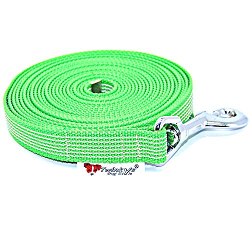 Twinkys Dog Style Made IN Germany Correa DE ADIESTRAMIENTO engomado 20 mm de Ancho para Perros de hasta 50 Kilos - NO Tiene ASA 7,5 Metros Verde neón Twinkys Dog Style Made IN Germany Correa DE ADIESTRAMIENTO engomado 20 mm de Ancho para Perros de hasta 50 Kilos - NO Tiene ASA 7,5 Metros Verde neón