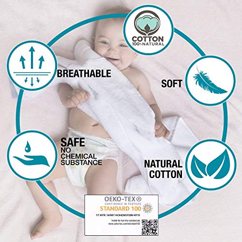 Twinzen Juego de 4 Toallas de Manos y 2 Toallas de Baño, de 100% Algodón, Sin Productos Químicos - Certificado Oeko Tex - Muy Absorbente Casa, Cuarto de Baño, Centro Deportivo, Gimnasio, Piscina