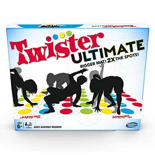 Twister Ultimate: Alfombrilla más Grande, más Puntos de Color, Familia, Juego de Fiesta para niños a Partir de 6 años; Compatible con Alexa (Exclusivo de Amazon)