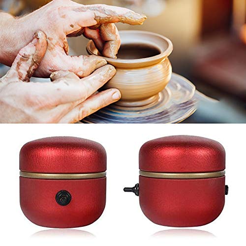 TWSOUL Mini máquina de rueda de cerámica (1500 RPM), máquina formadora con bandeja para bricolaje, trabajo de cerámica, artesanía en arcilla, tamaño de palma, plato giratorio de aluminio TWSOUL Mini máquina de rueda de cerámica (1500 RPM), máquina formadora con bandeja para bricolaje, trabajo de cerámica, artesanía en arcilla, tamaño de palma, plato giratorio de aluminio