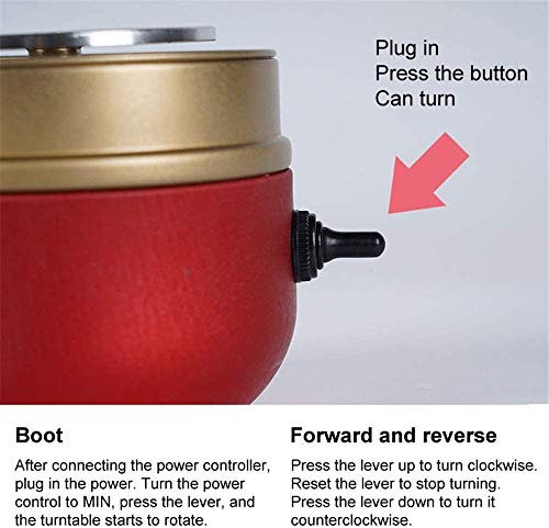 TWSOUL Mini máquina de rueda de cerámica (1500 RPM), máquina formadora con bandeja para bricolaje, trabajo de cerámica, artesanía en arcilla, tamaño de palma, plato giratorio de aluminio