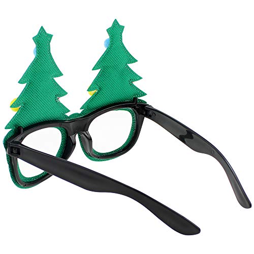 UBERMing Gafas de Navidad de Novedad 6 Piezas Gafas Decorativas Navideñas Navidad Brillo Creativo Gafas Divertidas Gafas de Navidad Gafas de Fiesta de Disfraces para Niños y Adultos