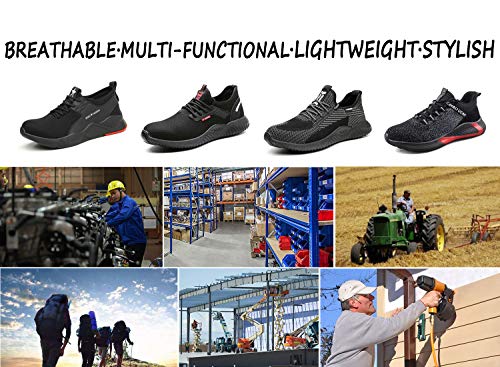 UCAYALI Zapatos de Seguridad con Punta de Acero para Hombre Zapatillas de Trabajo Puntera Reforzada Calzado de Protección Industria Construcción - Cómodos Ligeros y Antideslizantes(Negro, 42) UCAYALI Zapatos de Seguridad con Punta de Acero para Hombre Zapatillas de Trabajo Puntera Reforzada Calzado de Protección Industria Construcción - Cómodos Ligeros y Antideslizantes(Negro, 42)