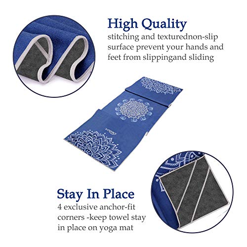 UCOOLY Toalla de Yoga,Antideslizante Toalla con de Spray Gratuita Bottle,Caliente Toalla de Yoga con de Esquina Bolsillos, Fitness,Bikram,Ashtanga,Pilates183x63cm by (Navy-Mandala) UCOOLY Toalla de Yoga,Antideslizante Toalla con de Spray Gratuita Bottle,Caliente Toalla de Yoga con de Esquina Bolsillos, Fitness,Bikram,Ashtanga,Pilates183x63cm by (Navy-Mandala)