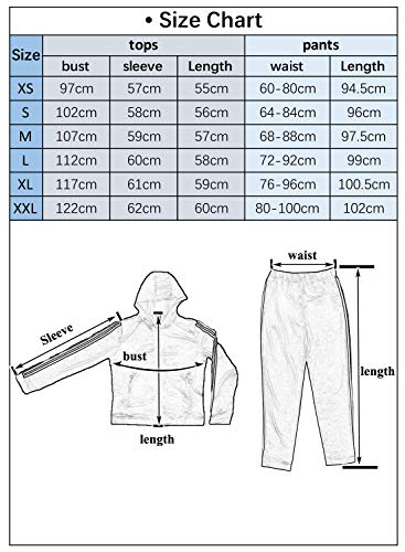 Udaderas Mujer Pantalones + Tops Conjunto de Chándal de Mujer Camisas Fitness Manga Larga Casual Jersey Chaqueta Hoodie&Pantalones (Gris, XL)