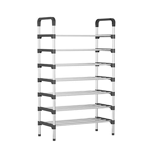 UDEAR Estante para Zapatos de 7 Niveles Organizador de Almacenamiento de Zapatos Estante para Zapatos Negro 56 * 30 * 127 CM UDEAR Estante para Zapatos de 7 Niveles Organizador de Almacenamiento de Zapatos Estante para Zapatos Negro 56 * 30 * 127 CM