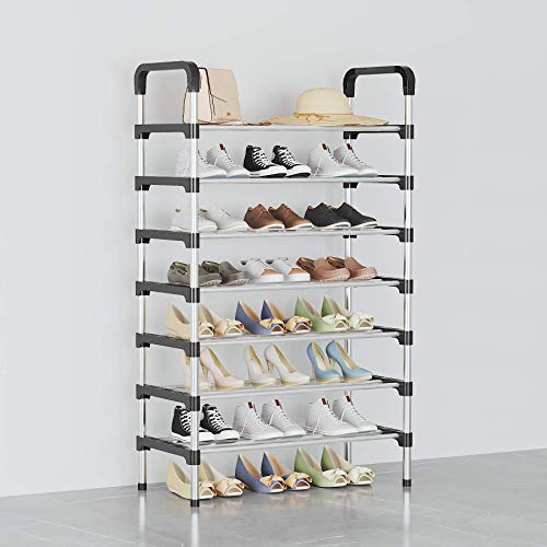 UDEAR Estante para Zapatos de 7 Niveles Organizador de Almacenamiento de Zapatos Estante para Zapatos Negro 56 * 30 * 127 CM UDEAR Estante para Zapatos de 7 Niveles Organizador de Almacenamiento de Zapatos Estante para Zapatos Negro 56 * 30 * 127 CM