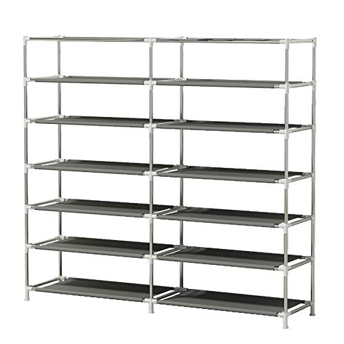 UDEAR Shoes Rack Organizador de Tela de Zapatos, Zapatero 7 Pisos con Resistente al Polvo Negro UDEAR Shoes Rack Organizador de Tela de Zapatos, Zapatero 7 Pisos con Resistente al Polvo Negro