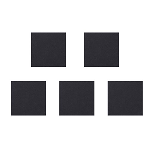 Ueetek - 5 alfombrillas de neopreno - Goma antivibraciones, alfombra de aislamiento de vibraciones - 150 x 150 x 5 mm (color negro)