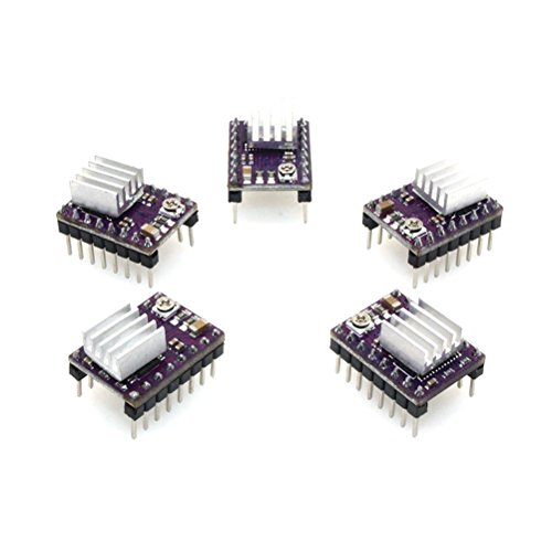 UEETEK 5 piezas DRV8825 Módulo de controlador de motor paso a paso de 4 capas con mini disipador de calor para la impresora 3D UEETEK 5 piezas DRV8825 Módulo de controlador de motor paso a paso de 4 capas con mini disipador de calor para la impresora 3D