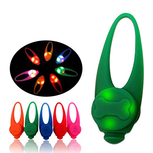 UEETEK LED Silicona Pequeño Colgante Seguridad Luz de Advertencia para los Perros Que Caminan - Paquete DE 2 UEETEK LED Silicona Pequeño Colgante Seguridad Luz de Advertencia para los Perros Que Caminan - Paquete DE 2