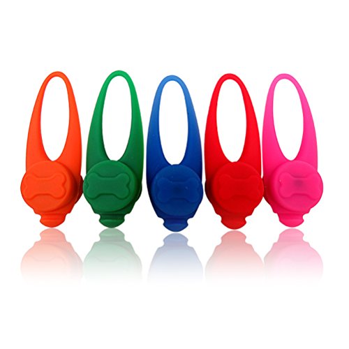 UEETEK LED Silicona Pequeño Colgante Seguridad Luz de Advertencia para los Perros Que Caminan - Paquete DE 2 UEETEK LED Silicona Pequeño Colgante Seguridad Luz de Advertencia para los Perros Que Caminan - Paquete DE 2