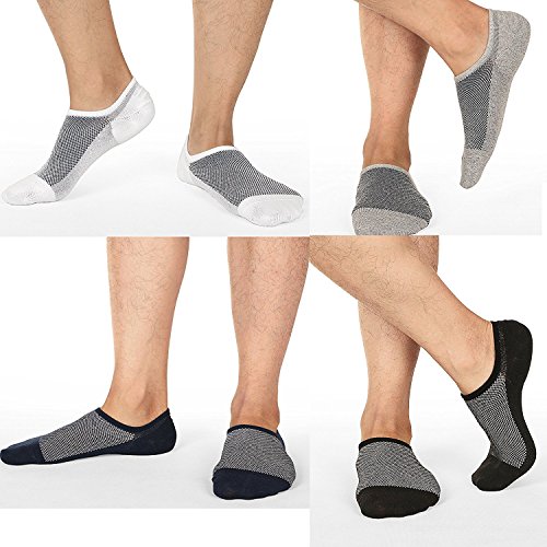 Ueither Calcetines Cortos Hombre Invisibles Respirable Calcetines tobilleros Algodón Antideslizantes (Tamaño: 38-44, Blanco/Gris (3 Pares Cada)) Ueither Calcetines Cortos Hombre Invisibles Respirable Calcetines tobilleros Algodón Antideslizantes (Tamaño: 38-44, Blanco/Gris (3 Pares Cada))