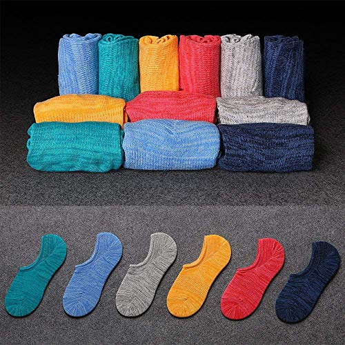 Ueither Calcetines de hombre antideslizantes de algodón de corte bajo (Tamaño: 38-44, Color 3 (6 pares)) Ueither Calcetines de hombre antideslizantes de algodón de corte bajo (Tamaño: 38-44, Color 3 (6 pares))