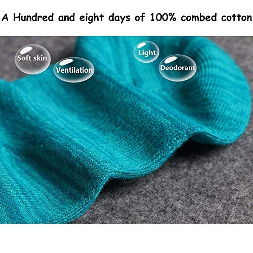 Ueither Calcetines de hombre antideslizantes de algodón de corte bajo (Tamaño: 38-44, Color 3 (6 pares))