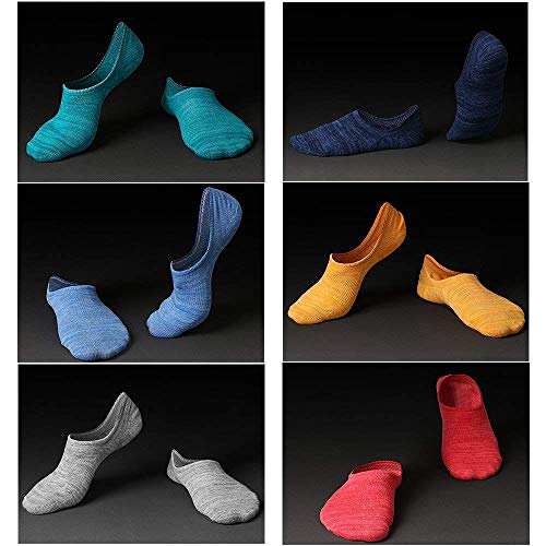 Ueither Calcetines de hombre antideslizantes de algodón de corte bajo (Tamaño: 38-44, Color 3 (6 pares)) Ueither Calcetines de hombre antideslizantes de algodón de corte bajo (Tamaño: 38-44, Color 3 (6 pares))