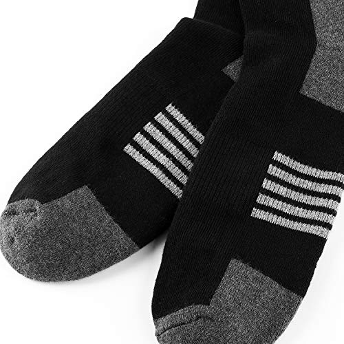 Ueither Hombre Mujer Cómodos y Transpirables Calcetines de deporte Acolchados Performance Crew Socks 6 Pares