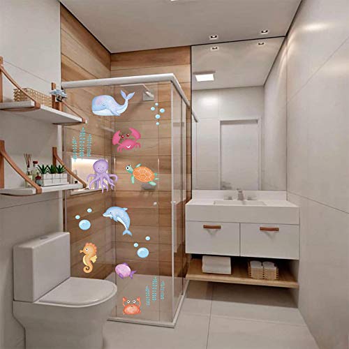 ufengke Pegatinas de Pared Bajo El Mar Vinilos Adhesivas Pared Pescado Marino Decorativos para Baño Dormitorio Habitación Infantiles ufengke Pegatinas de Pared Bajo El Mar Vinilos Adhesivas Pared Pescado Marino Decorativos para Baño Dormitorio Habitación Infantiles