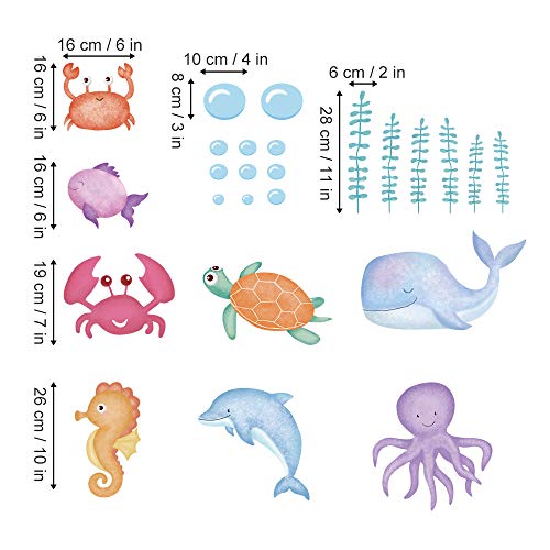 ufengke Pegatinas de Pared Bajo El Mar Vinilos Adhesivas Pared Pescado Marino Decorativos para Baño Dormitorio Habitación Infantiles ufengke Pegatinas de Pared Bajo El Mar Vinilos Adhesivas Pared Pescado Marino Decorativos para Baño Dormitorio Habitación Infantiles