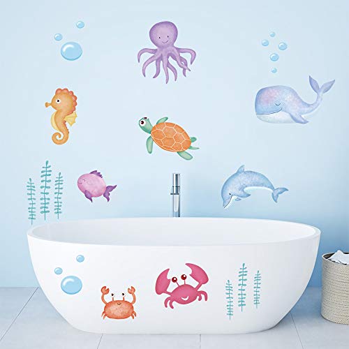 ufengke Pegatinas de Pared Bajo El Mar Vinilos Adhesivas Pared Pescado Marino Decorativos para Baño Dormitorio Habitación Infantiles ufengke Pegatinas de Pared Bajo El Mar Vinilos Adhesivas Pared Pescado Marino Decorativos para Baño Dormitorio Habitación Infantiles