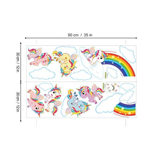 ufengke Pegatinas de Pared Unicornio Arcoiris Vinilos Adhesivos Pared Nube Decorativos para Dormitorio Infantiles Habitación Bebés Niñas ufengke Pegatinas de Pared Unicornio Arcoiris Vinilos Adhesivos Pared Nube Decorativos para Dormitorio Infantiles Habitación Bebés Niñas