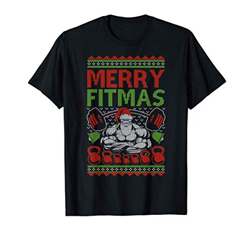 Ugly Christmas - Pesa rusa para levantamiento MERRY FITMAS Camiseta