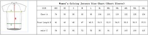 Uglyfrog Designs Women Wear Mujer Manga Corta Ciclismo Jersey Full Zip Humedad Wicking, Transpirable Running Tops - Bike Biking Shirt de Uglyfrog