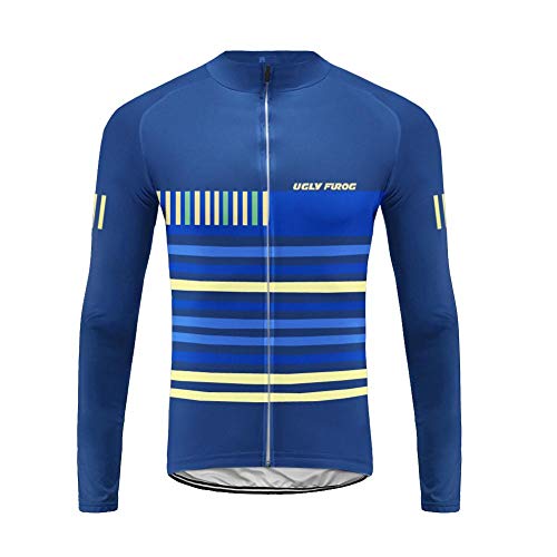 Uglyfrog Traje de Ciclismo para Hombre de Equipos Profesionales. De Imvierno. Manga Larga. Culotte y Maillot. con 20D Gel Pad. para MTB, Spinning, Bicicleta de Carretera Uglyfrog Traje de Ciclismo para Hombre de Equipos Profesionales. De Imvierno. Manga Larga. Culotte y Maillot. con 20D Gel Pad. para MTB, Spinning, Bicicleta de Carretera