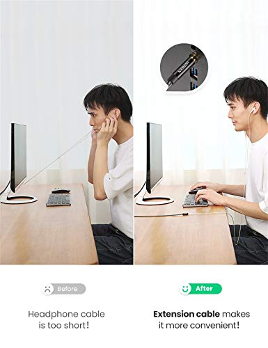 UGREEN Alargador Auriculares con Microfóno,Cable Alargador Jack 3.5mm con HiFi Sonido,Cable Extensión Audio Jack 4 Pines Macho a Hembra para Auricular/Altavoz/Nintendo Switch/PS4/Xbox/TV/Laptop,0.5M UGREEN Alargador Auriculares con Microfóno,Cable Alargador Jack 3.5mm con HiFi Sonido,Cable Extensión Audio Jack 4 Pines Macho a Hembra para Auricular/Altavoz/Nintendo Switch/PS4/Xbox/TV/Laptop,0.5M