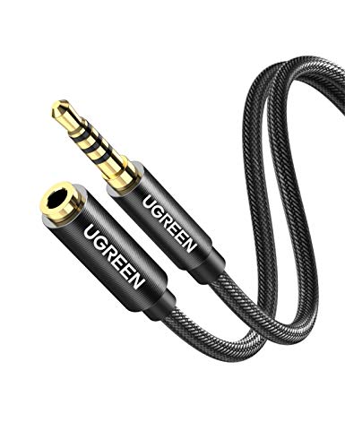 UGREEN Alargador Auriculares con Microfóno,Cable Alargador Jack 3.5mm con HiFi Sonido,Cable Extensión Audio Jack 4 Pines Macho a Hembra para Auricular/Altavoz/Nintendo Switch/PS4/Xbox/TV/Laptop,0.5M UGREEN Alargador Auriculares con Microfóno,Cable Alargador Jack 3.5mm con HiFi Sonido,Cable Extensión Audio Jack 4 Pines Macho a Hembra para Auricular/Altavoz/Nintendo Switch/PS4/Xbox/TV/Laptop,0.5M