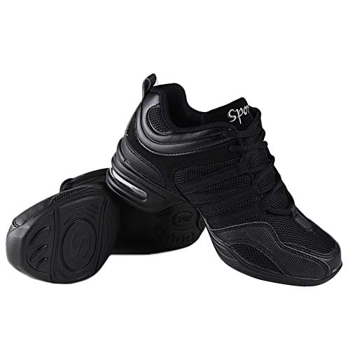 Uirend Zapatos Aire Libre Deportes Danza Mujer - Lona Cordones Suela de Goma Zapatillas Negro Informal Jazz Contemporáneo Baile Practicidad Running Sneaker Uirend Zapatos Aire Libre Deportes Danza Mujer - Lona Cordones Suela de Goma Zapatillas Negro Informal Jazz Contemporáneo Baile Practicidad Running Sneaker