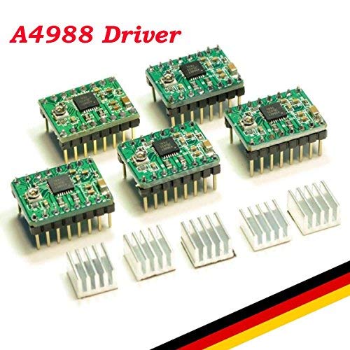 UKCOCO 5pcs Reprap Stepper Driver A4988 Stepper Motor Driver Module disipador de calor para impresora 3D UKCOCO 5pcs Reprap Stepper Driver A4988 Stepper Motor Driver Module disipador de calor para impresora 3D