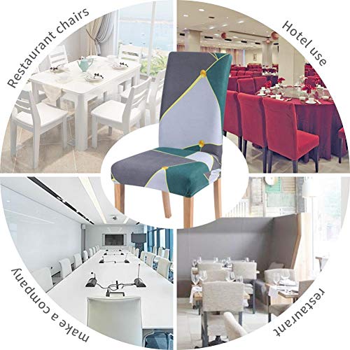 UKKD Fundas sillas Silla De Comedor Tensificada Elástico Removible Silla De Comedor Decoración Protector De Empuje Cubiertas para El Festival del Banco De Bodas,B11,6Pcs. UKKD Fundas sillas Silla De Comedor Tensificada Elástico Removible Silla De Comedor Decoración Protector De Empuje Cubiertas para El Festival del Banco De Bodas,B11,6Pcs.