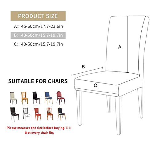 UKKD Fundas sillas Silla De Comedor Tensificada Elástico Removible Silla De Comedor Decoración Protector De Empuje Cubiertas para El Festival del Banco De Bodas,B11,6Pcs. UKKD Fundas sillas Silla De Comedor Tensificada Elástico Removible Silla De Comedor Decoración Protector De Empuje Cubiertas para El Festival del Banco De Bodas,B11,6Pcs.