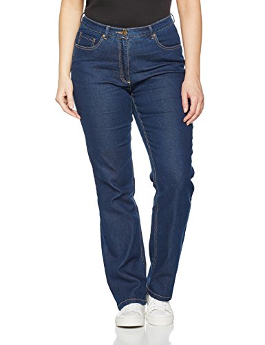 Ulla Popken Jeans Regular Fit Stretch K Vaqueros, Azul (Bleached 92), 27 para Mujer