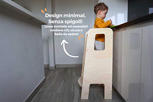 ully Natural by moblì® | Torre de Aprendizaje de madera natural hecha en Italia | Diseñada por educadores especializados en el método Montessori | Torre de aprendizaje con estantes regulables ully Natural by moblì® | Torre de Aprendizaje de madera natural hecha en Italia | Diseñada por educadores especializados en el método Montessori | Torre de aprendizaje con estantes regulables