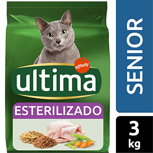 Ultima Pienso para Gatos Esterilizados Senior + de 10 Años con Pollo - 3 kg Ultima Pienso para Gatos Esterilizados Senior + de 10 Años con Pollo - 3 kg
