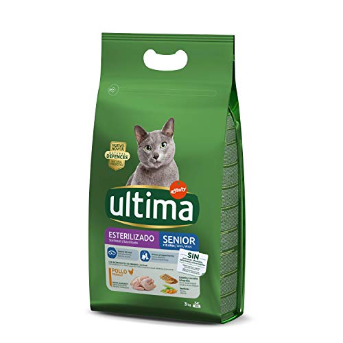 Ultima Pienso para Gatos Esterilizados Senior + de 10 Años con Pollo - 3 kg Ultima Pienso para Gatos Esterilizados Senior + de 10 Años con Pollo - 3 kg