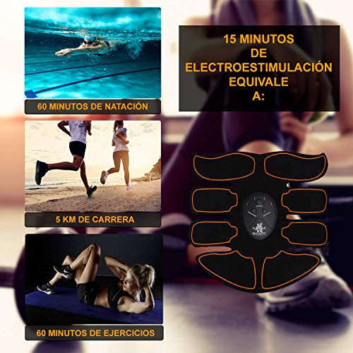 【ÚLTIMA VERSIÓN 2020】 Smart Fitness™ Electroestimulador Muscular Abdominal, Tonificador Abdomen, Electroestimulacion Abdominales, Estimulador Completo, Six Pack