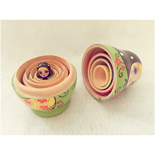 ULTNICE Muñecas Matrioska Rusas Jerarquización Muñecas Madera para Niños 5 piezas ULTNICE Muñecas Matrioska Rusas Jerarquización Muñecas Madera para Niños 5 piezas