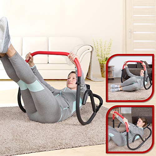 Ultrasport AB Trainer, aparato abdominal profesional para entrenar en casa con intensidad los músculos abdominales, plegable y por lo tanto fácil de guardar ahorrando espacio después del entrenamiento