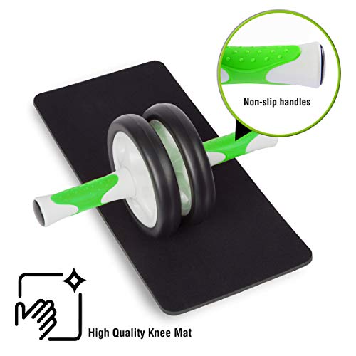Ultrasport Aparato de abdominales AB Roller / AB Trainer con esterilla para las rodillas, ejercicios de abdominales para hombres y mujeres, rueda de abdominales multifunción, plegable Ultrasport Aparato de abdominales AB Roller / AB Trainer con esterilla para las rodillas, ejercicios de abdominales para hombres y mujeres, rueda de abdominales multifunción, plegable